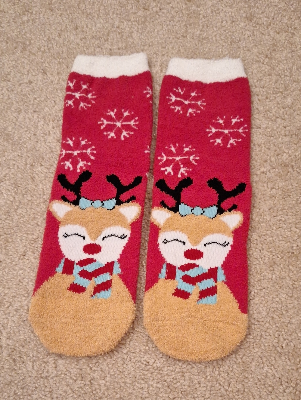Reindeer Slipper Socks